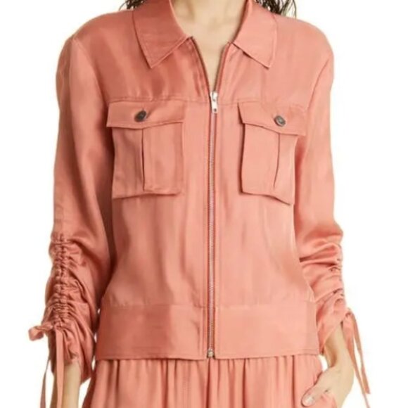 Cinq à Sept Dale Cupro Jacket – Apricot – Size 4 – NWOT - Picture 1 of 10